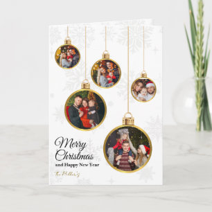 Merry Christmas & Happy New Year 5 Photo Folded Card