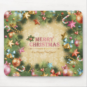 Merry Christmas Happy New Year 74 Mousepad