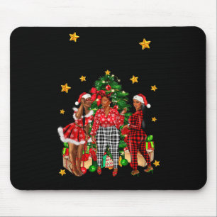 Merry Christmas Happy New Year African American Bl Mouse Mat