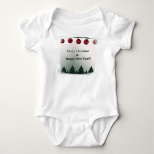 Merry Christmas, Happy New Year Baby Bodysuit