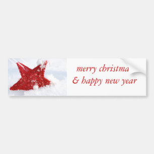 merry christmas & happy new year bumper sticker