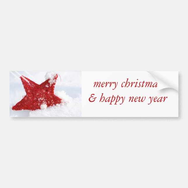 merry christmas & happy new year bumper sticker (Front)