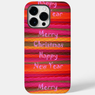 Merry Christmas Happy New Year Canvas Colour Desig Case-Mate iPhone 14 Pro Max Case