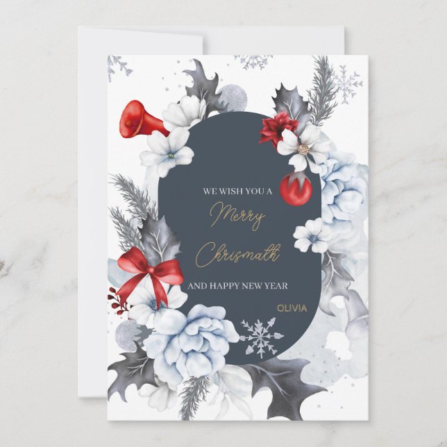 Merry Christmas happy new year card (Front)