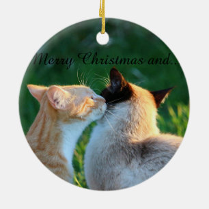 Merry Christmas, happy new year Ceramic Tree Decoration