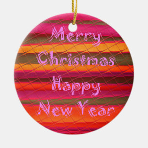 Merry Christmas Happy New Year Collection Ceramic Tree Decoration