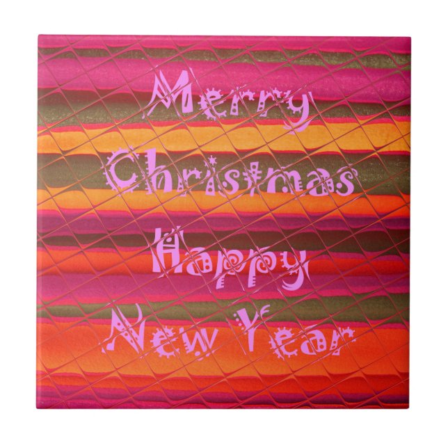 Merry Christmas Happy New Year Collection Tile (Front)