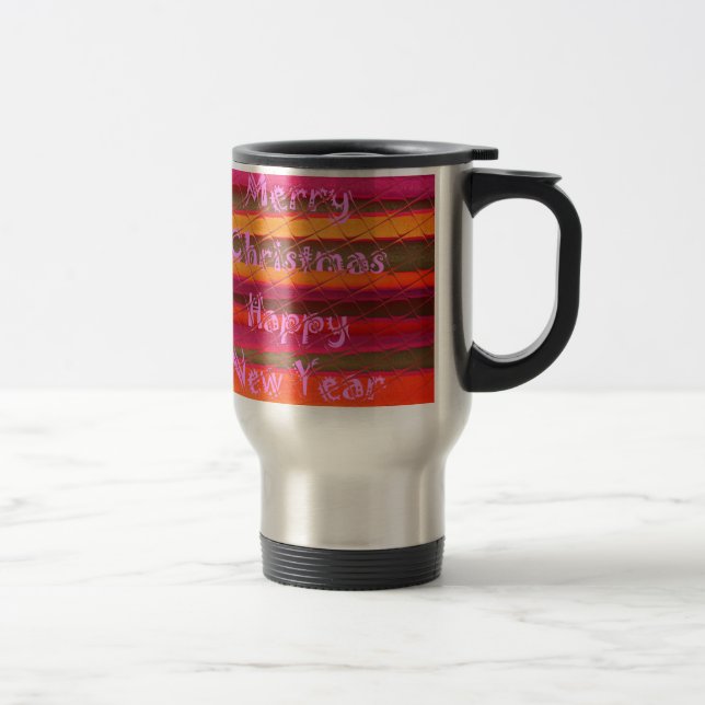 Merry Christmas Happy New Year Collection Travel Mug (Right)