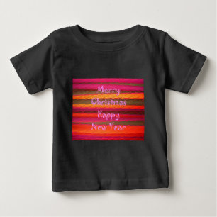Merry Christmas Happy New Year Colour Design Baby T-Shirt