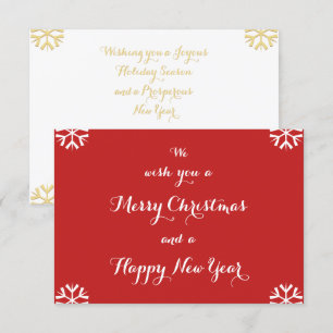 Merry Christmas Happy New Year Custom Holiday Card