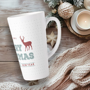 Merry Christmas Happy New Year Deer ID612 Latte Mug
