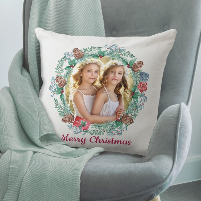 Merry Christmas Happy New Year Double Sided Photo Cushion (Creator Uploaded)