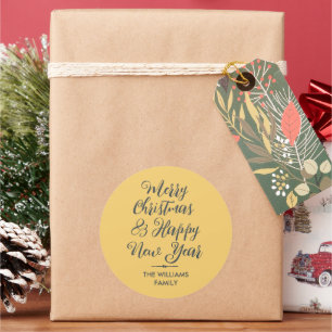 Merry Christmas Happy New Year Envelope Seal