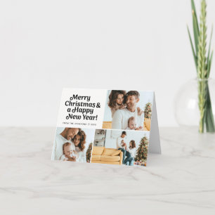 Merry Christmas & Happy New Year Family Photos Holiday Card