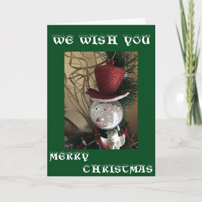 MERRY CHRISTMAS/HAPPY NEW YEAR FROM SNOWMAN HOLIDAY CARD (Front)