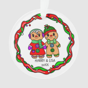 Merry Christmas   Happy New Year   Gingerbread Man Ornament