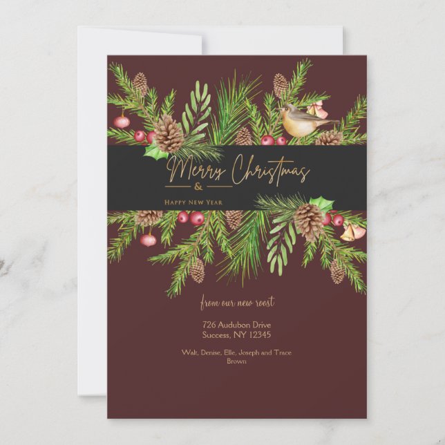 Merry Christmas & Happy New Year Greeting Card (Front)