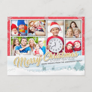 Merry Christmas Happy New Year Greeting Photo Card