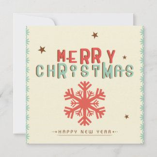 Merry Christmas Happy New Year Holiday Card