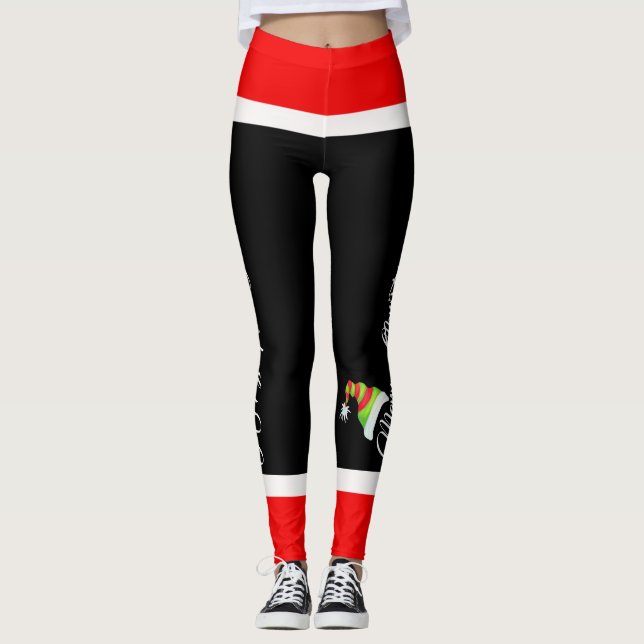 Merry Christmas/Happy New Year/ Holiday Leggins Leggings (Front)
