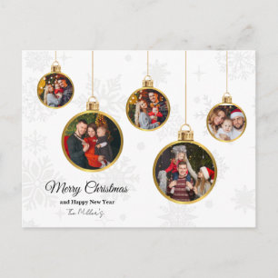 Merry Christmas Happy New Year Holiday Photo Card