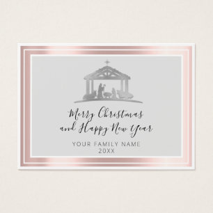 Merry Christmas Happy New Year Holy Family Rose