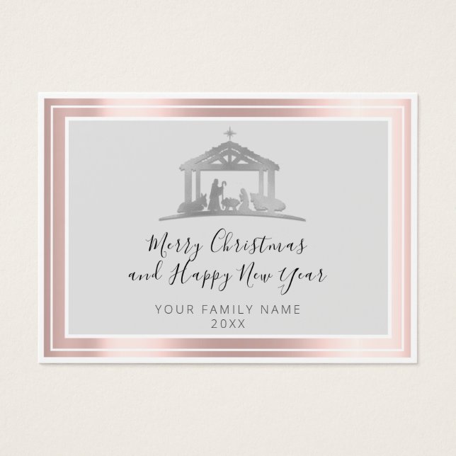 Merry Christmas Happy New Year Holy Family Rose (Front)