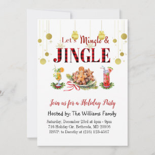 Merry Christmas & Happy New Year Invitation card