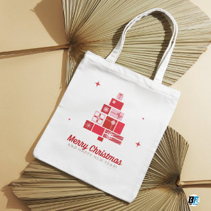 Merry Christmas - Happy New Year Luxury Design Large Tote Bag