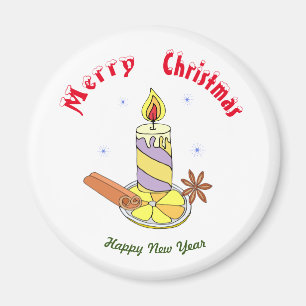 Merry christmas Happy New Year Magnet