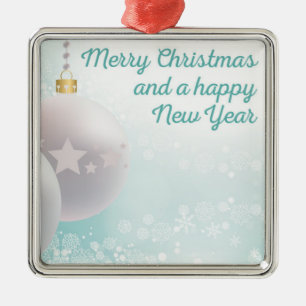 Merry Christmas, happy new year Metal Tree Decoration