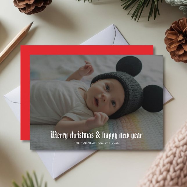 Merry Christmas & Happy New Year – Modern cuteCard Holiday Card (Creator Uploaded)