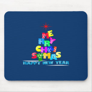 Merry Christmas Happy New Year Mouse Mat