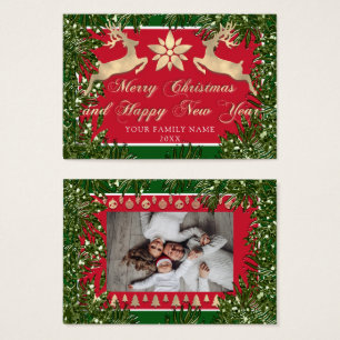 Merry Christmas Happy New Year Name Photo Custom