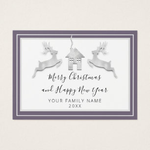 Merry Christmas Happy New Year Name White Smoky