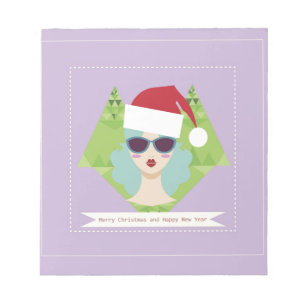 merry christmas happy new year notepad
