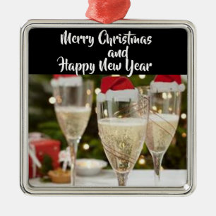 "MERRY CHRISTMAS/HAPPY NEW YEAR" ORNAMENT