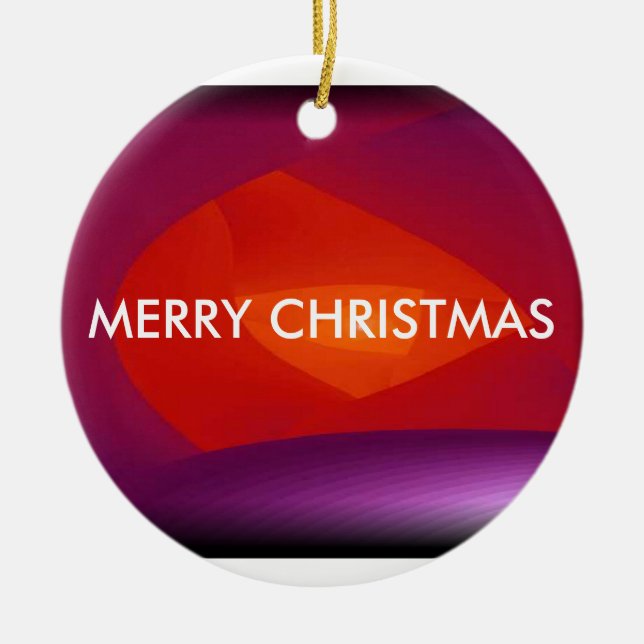 MERRY CHRISTMAS/ HAPPY NEW YEAR/ORNAMENT CERAMIC TREE DECORATION (Front)