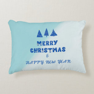 Merry Christmas & Happy New Year Pattern Pillow