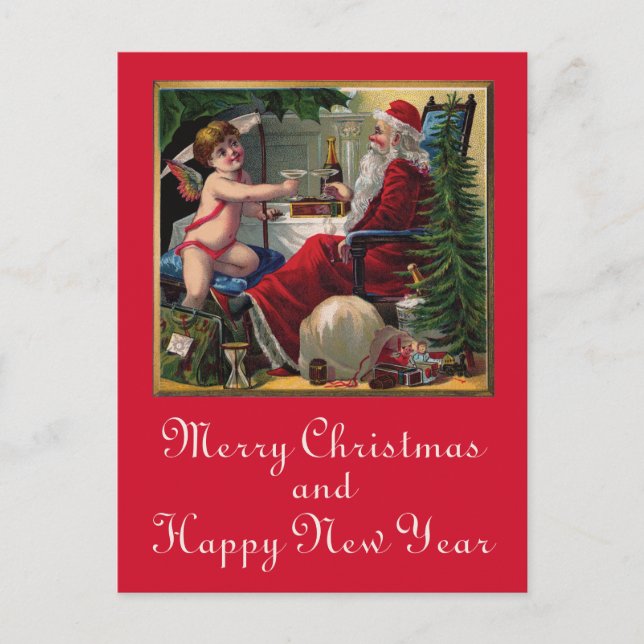 Merry Christmas & Happy New Year Postcard (Front)