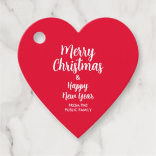 Merry Christmas Happy New Year Script Template Favour Tags