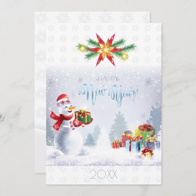 Merry Christmas & Happy New Year! Snowman 20XX (Front/Back)