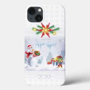 Merry Christmas & Happy New Year! Snowman 20XX iPhone 13 Case