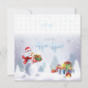 Merry Christmas & Happy New Year! Snowman Card