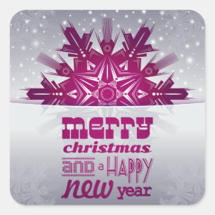 merry christmas happy new year stickers