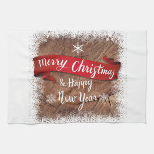 Merry Christmas & Happy New Year Tea Towel