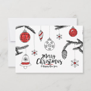 Merry Christmas & Happy New Year Thank You Card