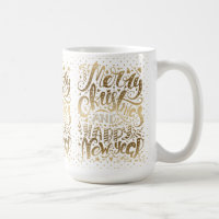 Merry Christmas Happy New Year Typography