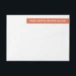 Merry Christmas Happy New Year Whimsical Red Wrap Around Label<br><div class="desc">Elevate your holiday cards and invitations with this festive and stylish return address label.</div>