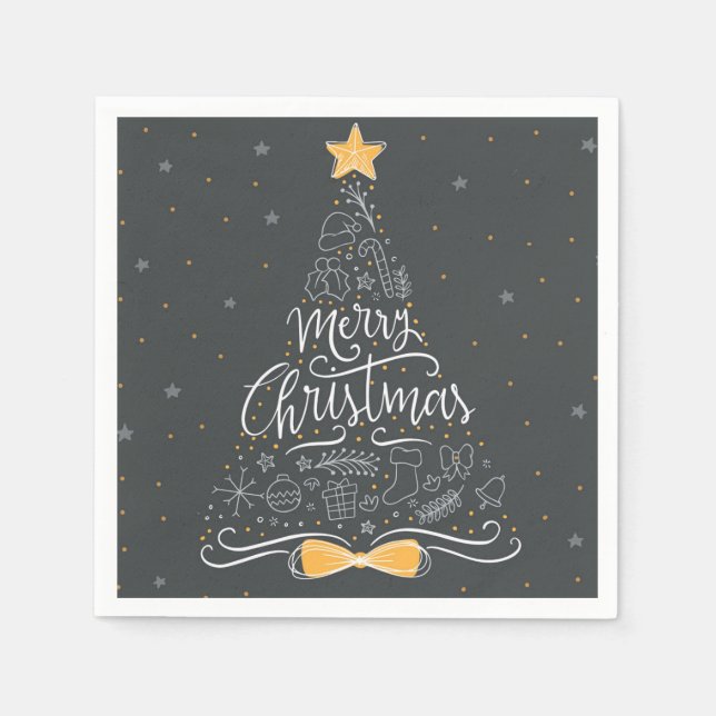 Merry Christmas & Happy New Years Napkin (Front)